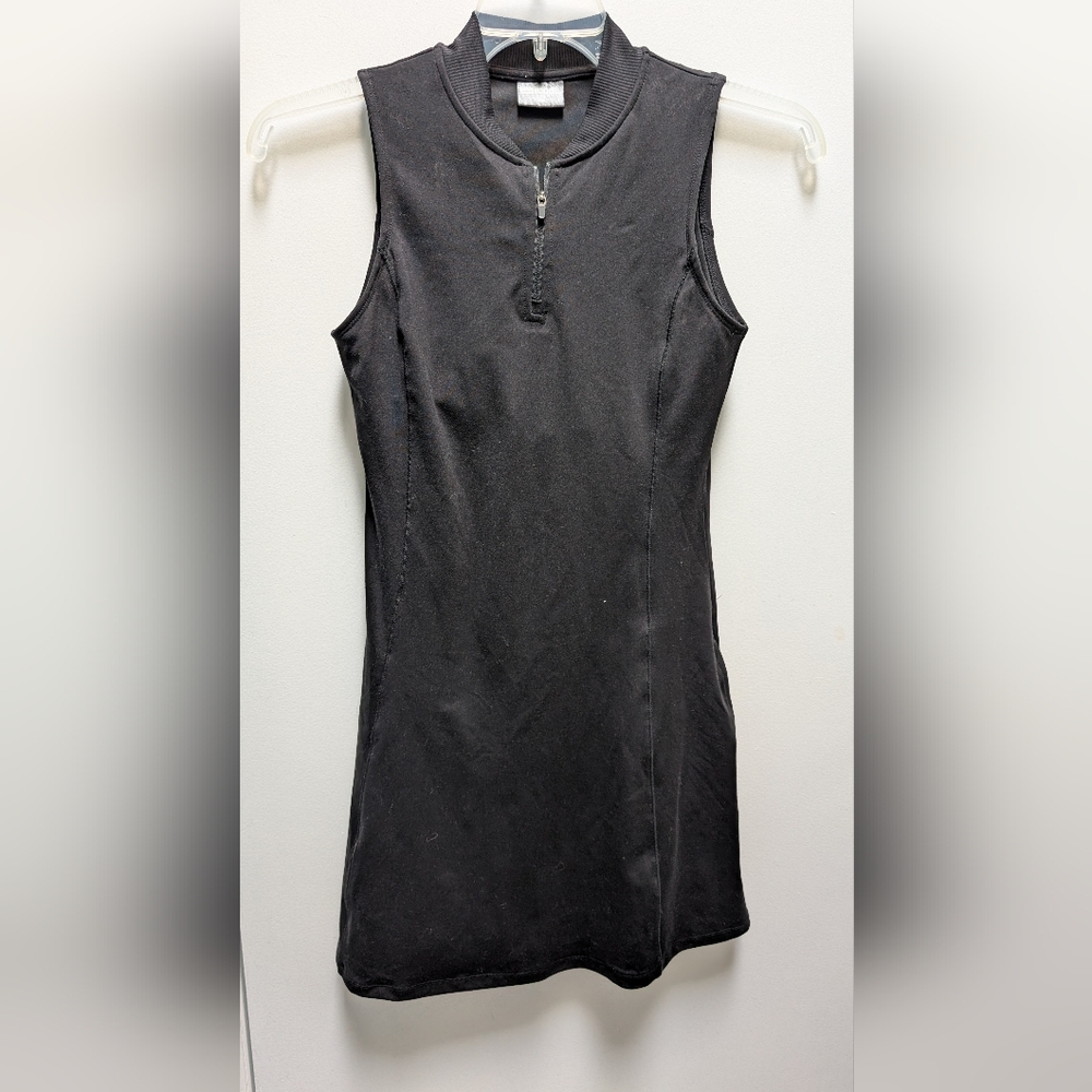 Black Zip-Up Active Dress
